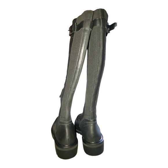 KNEE HIGH, BLACK, COMBAT BOOTS, Antonio Melani, NWT  7 - Picture 3 of 7